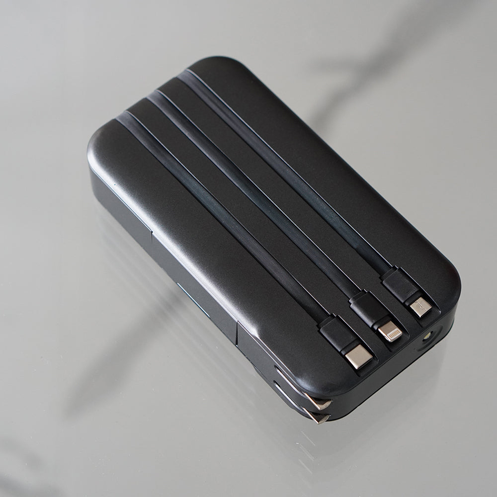 LAX Vegan Leather Power Bank - 12000mAh Battery Backup, Ultra Slim Des –