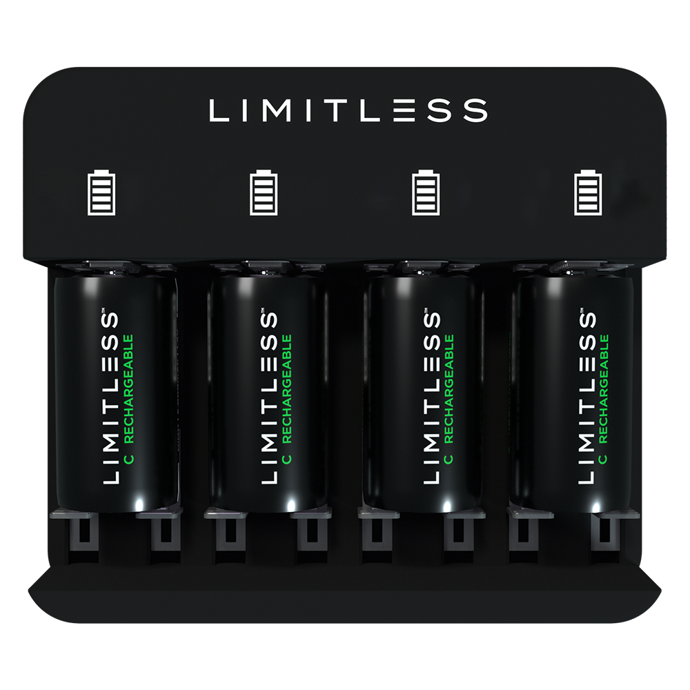 Limitless Universal NiMH Battery Charging System With Rechargeable Bat