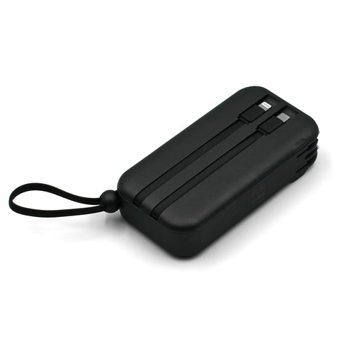 Ultimate Mini Power Bank 10,000mAh Portable Power Bank with Digital Display & Built-In Cables