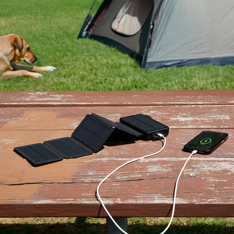20,000mAh Solar Power Bank with 4x Foldable Solar Panels