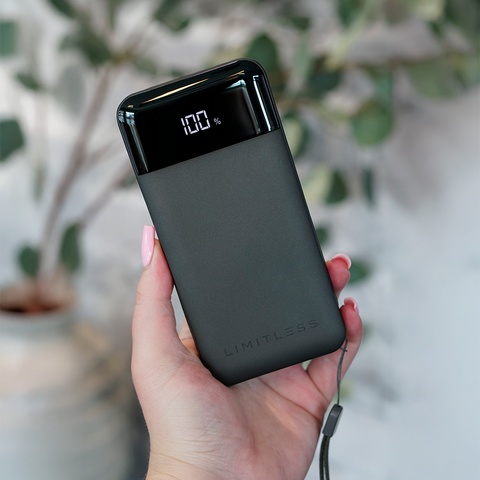 Limitless 10,000mAh Fast-Charging Power Bank with Built-In Cables