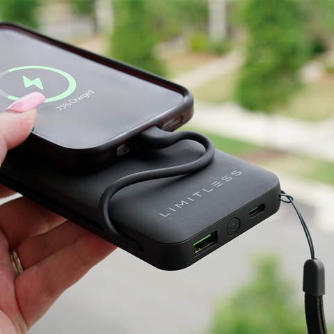 Limitless 10,000mAh Fast-Charging Power Bank with Built-In Cables