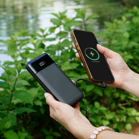 Limitless 10,000mAh Fast-Charging Power Bank with Built-In Cables