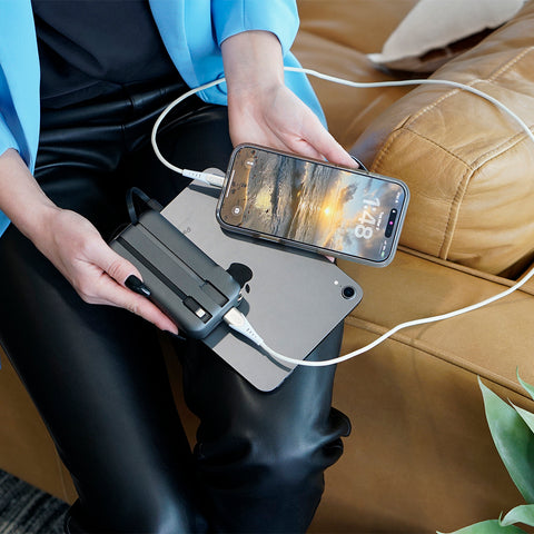 Ultimate Mini Pro 10,000mAh Power Bank with AC Plug & Built-In Cables