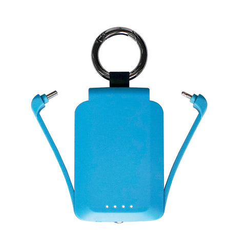 3,000mAh Key Fob Universal Power Bank with Built-In Charging Cables