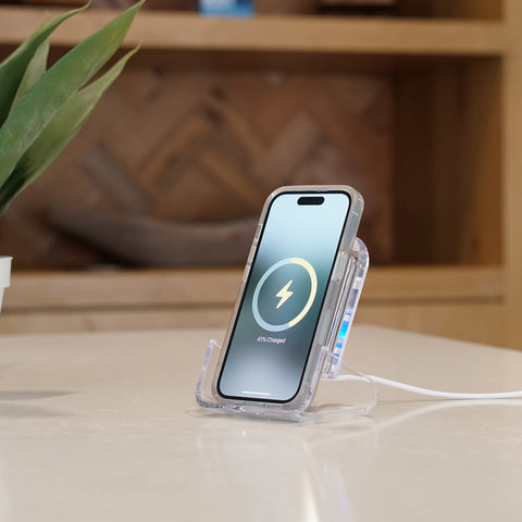 Acrylic Wireless Charging Pad and Phone Stand Base