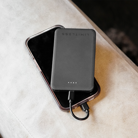 PocketCharge 5,000mAh Universal Power Bank with Built-in Charging Cables Set of 2