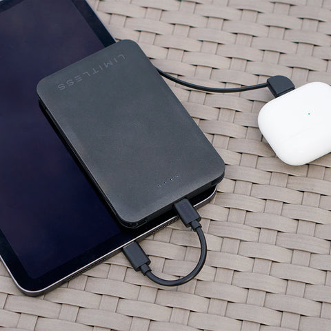 PocketCharge 5,000mAh Universal Power Bank with Built-in Charging Cables Set of 2