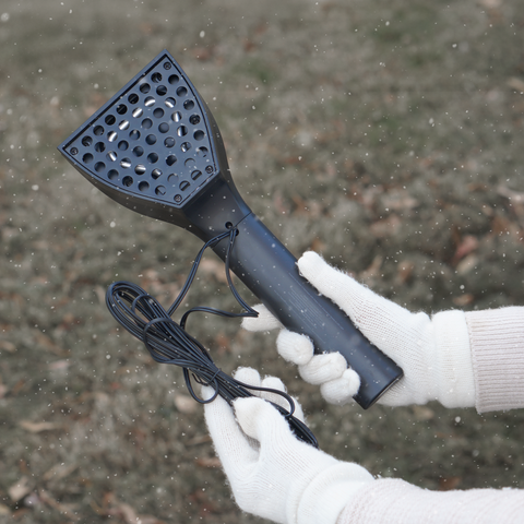 Heated Ice Scraper & Squeegee with Power Cord, Extendable Handle & LED Light