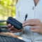 3,000mAh Emergency Power Bank with Built-in Type-C Cable, Charging Ports, & Battery Indicator Lights