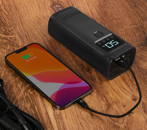 AirPro Go Portable Air Compressor, Power Bank, and Flashlight Bundle with Cable