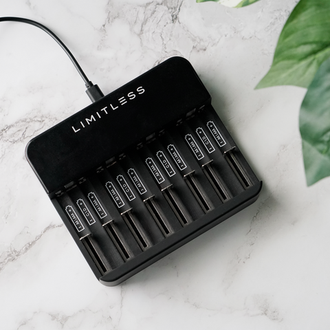 Limitless Universal NiMH Battery Charging System With Rechargeable Batteries