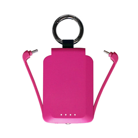 3,000mAh Key Fob Universal Power Bank with Built-In Charging Cables
