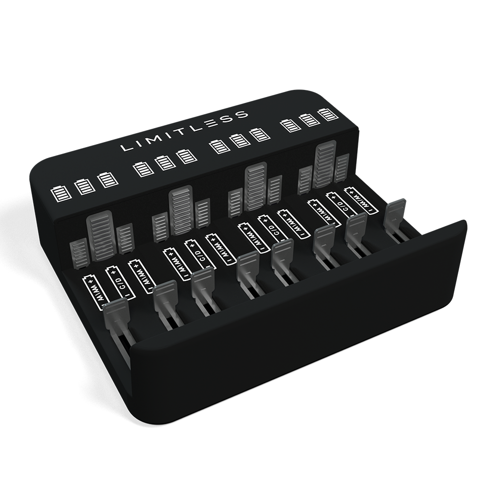 Limitless Universal NiMH Battery Charging System With Rechargeable Bat