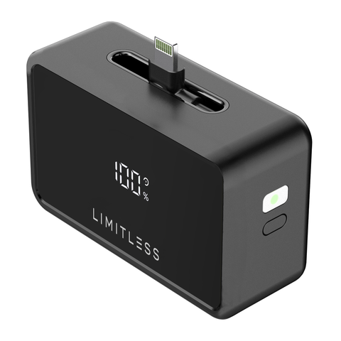 5,000mAh Power Bank with 360° Rotating Adapters & Kickstand