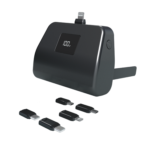 TotalBoost Mini Pro II 6,000mAh Universal Power Bank With Interchangeable Adapters & Built-In Kickstand