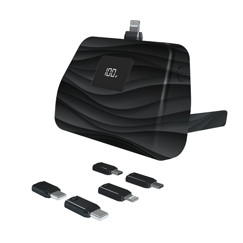 TotalBoost Mini Pro II 6,000mAh Universal Power Bank With Interchangeable Adapters & Built-In Kickstand