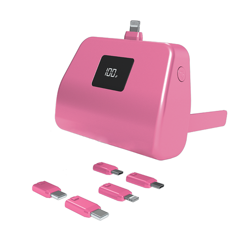 TotalBoost Mini Pro II 6,000mAh Universal Power Bank With Interchangeable Adapters & Built-In Kickstand