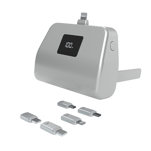 TotalBoost Mini Pro II 6,000mAh Universal Power Bank With Interchangeable Adapters & Built-In Kickstand