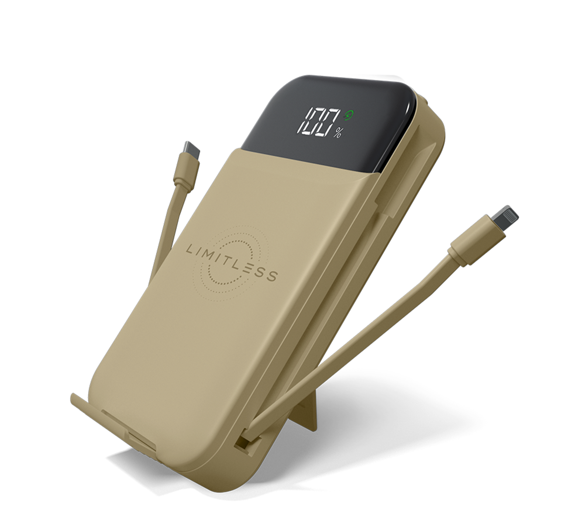 Limitless Plugged In Ultimate Pro 15,000mAh Portable Power Bank With Wall Plug, Digital Dis ...