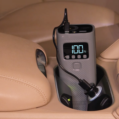 AirPro Go Portable Air Compressor, Power Bank, and Flashlight Bundle with Cable