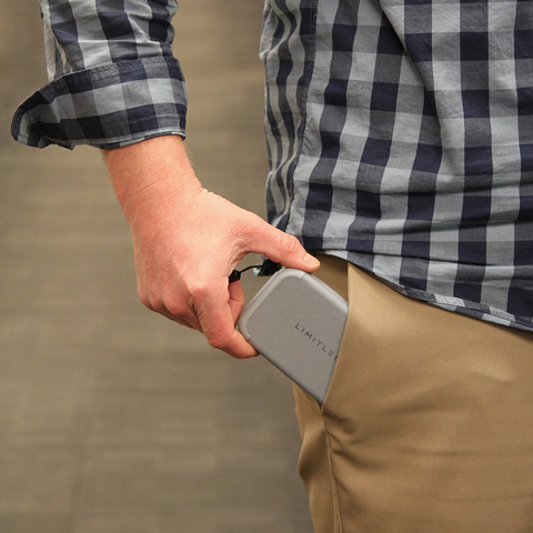 RFID Blocking Wallet & Power Bank With Built-In Charging Cable & Interchangeable Adapters