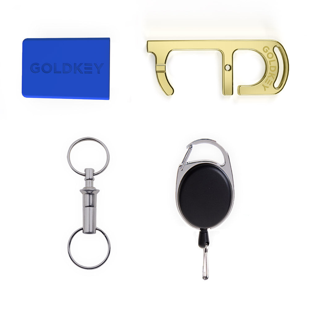 GoldKey Antimicrobial Hand Tool & Stylus with Containment Case, Keycha ...
