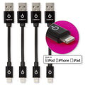 CableLinx 4″ Pack of 4 Apple Certified MFi Lightning to USB-A Flat Cables