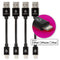 CableLinx 4″ Pack of 4 Apple Certified MFi Lightning to USB-A Flat Cables
