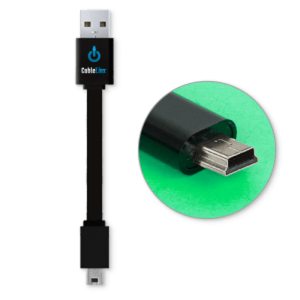 4″ Mini USB Cable – Charge and Sync Flat Cable– Limitless Innovations