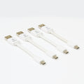 CableLinx 4" Value Pack of 4 Micro to USB-A Charge Flat Cables