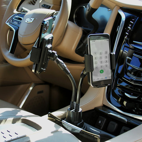 Dual PhoneStation 2-In-1 Universal Phone Mounts for Car Cup Holder
